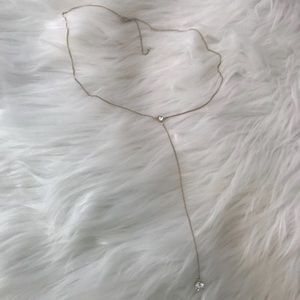 {SOLD}  Gold Chain Choker w/Hanging Gem & Chain ✨